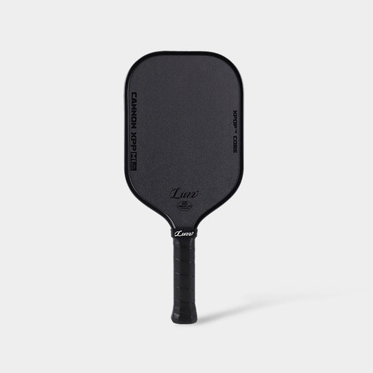 Luzz Cannon XPP M1 pickleball paddle - upright three-quarter view