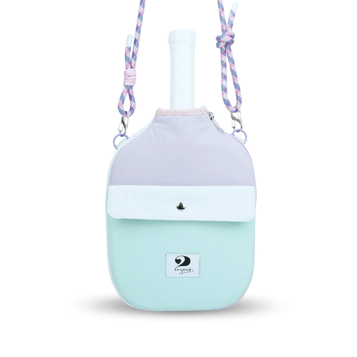 POCKETTE – PICKLEBALL PADDLE CASE (MINT/LIGHT PURPLE)