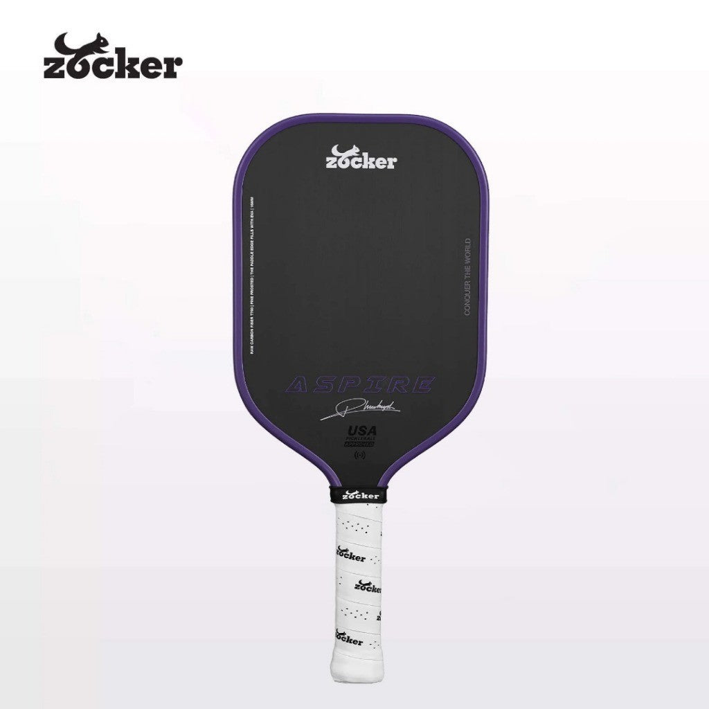 Zocker Aspire Pickleball Paddle x Phuc Huynh White Edition Pickleball Paddle