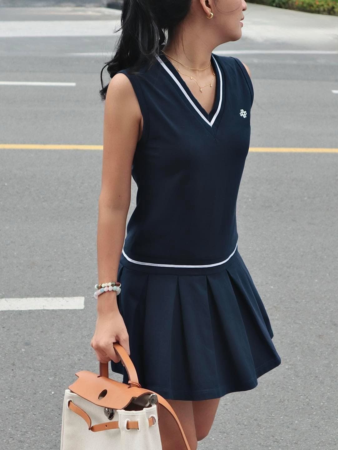 PICKNMIX IVY Dress Navy Blue