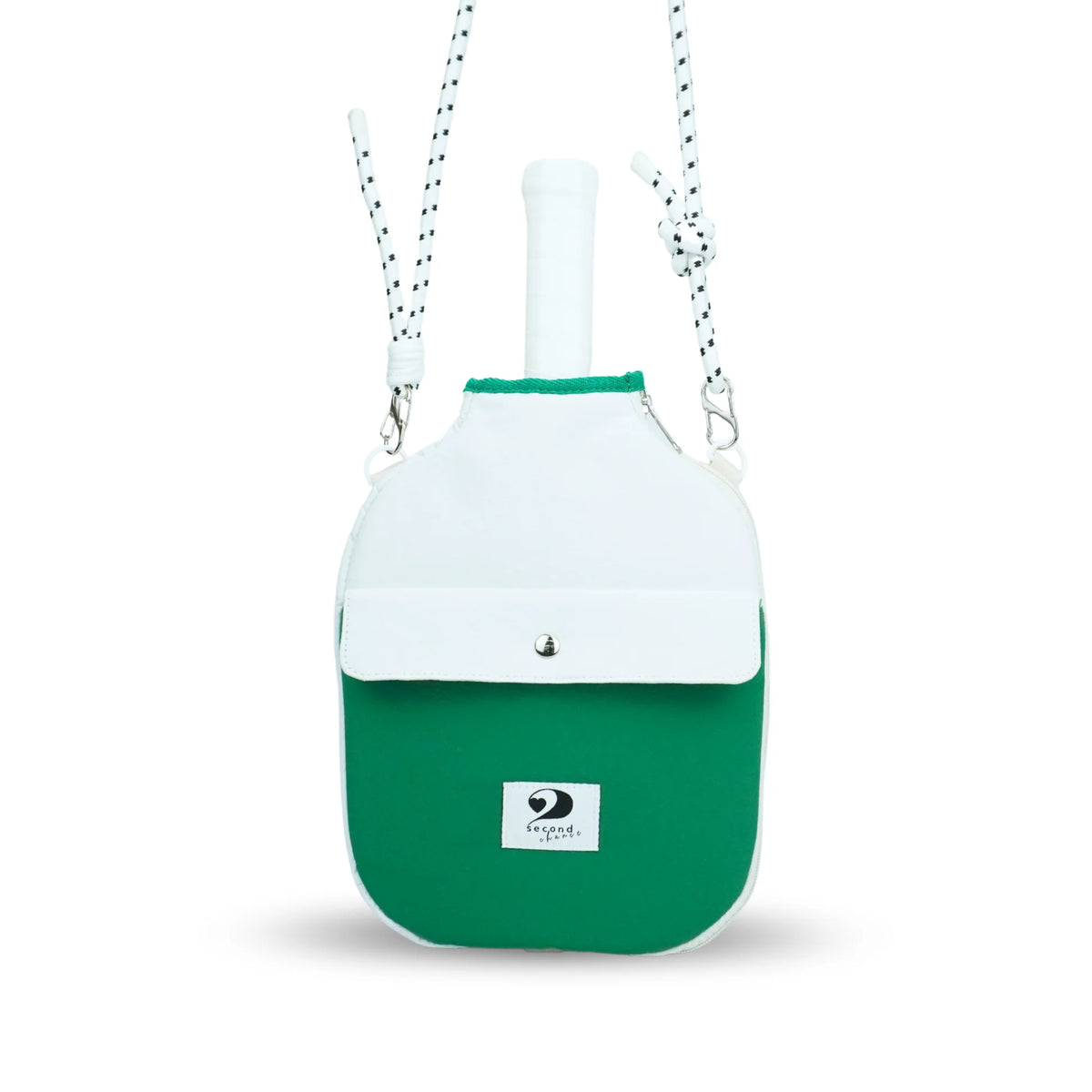 POCKETTE – PICKLEBALL PADDLE CASE (GREEN/WHITE)