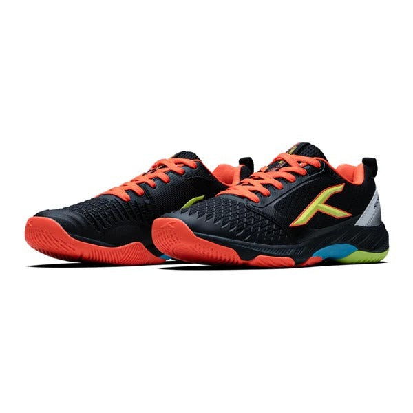 Hundred Hyperspike Court Shoes Pickleball Shoes Black Orange Color