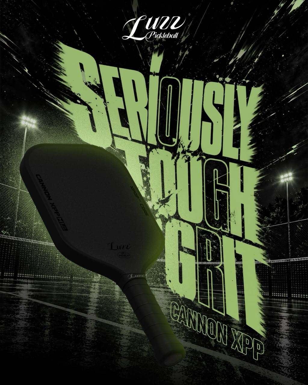 Luzz Cannon XPP M1 16mm pickleball paddle - Seriously Tough Grit