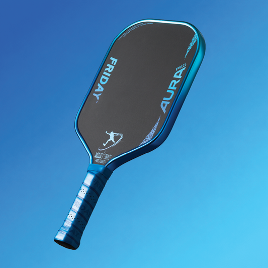 FRIDAY Aura Pro Elongated - Metallic That Pickleball Guy Blue Limited Edition