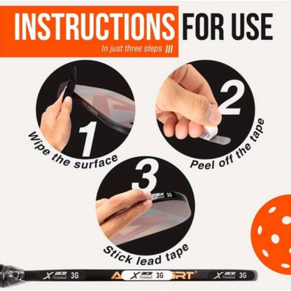 X-Ace Pickleball Lead Tape 3g 1set 12pcs Weight Sticker