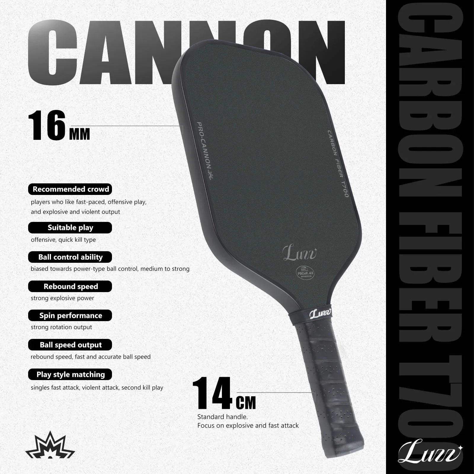 Luzz Cannon T700 Kungfu Panda Paddle