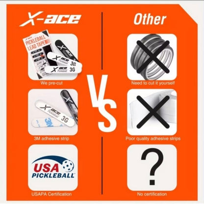 X-Ace Pickleball Lead Tape 3g 1set 12pcs Weight Sticker