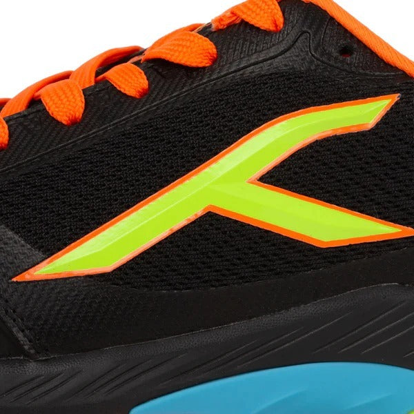 Hundred Hyperspike Court Shoes Pickleball Shoes Black Orange Color