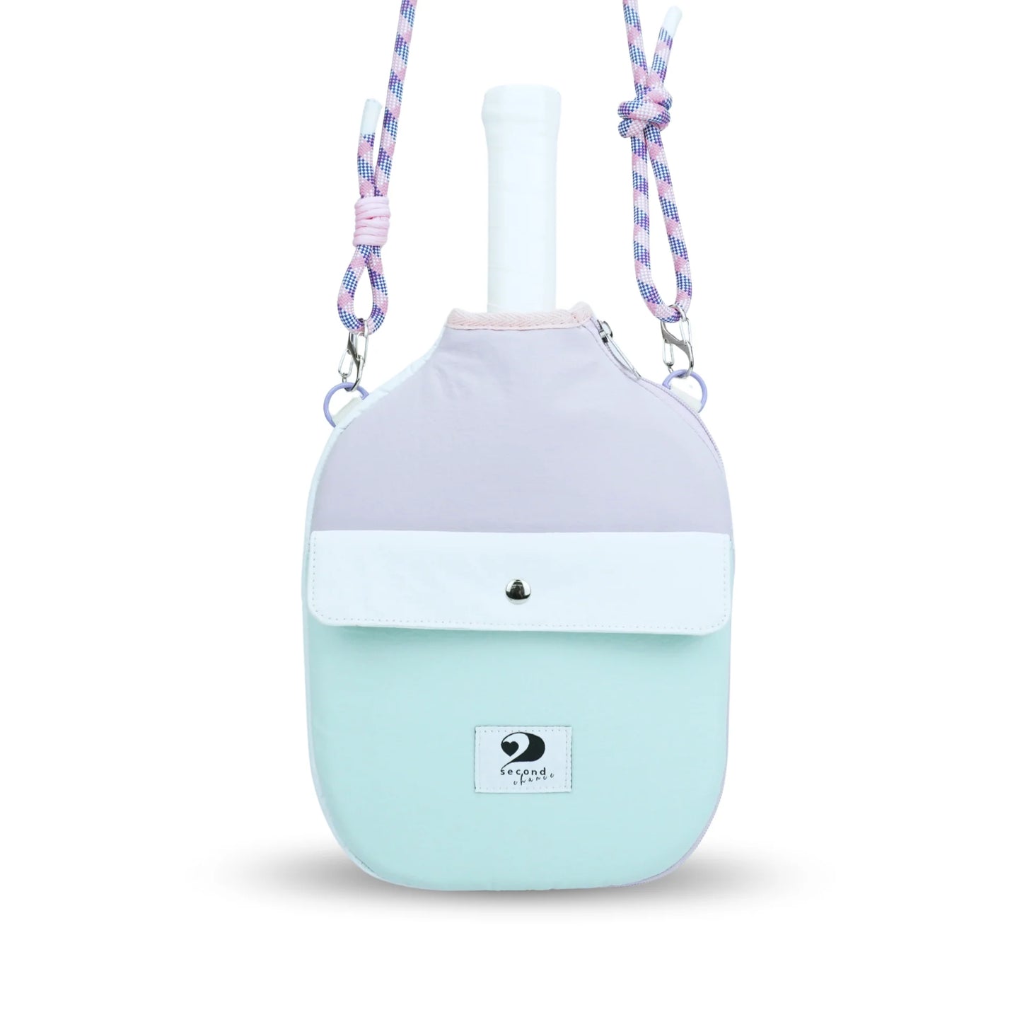 POCKETTE – PICKLEBALL PADDLE CASE (MINT/LIGHT PURPLE)