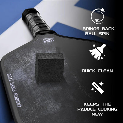 Pickleball Paddle Eraser Carbon Fiber Pickleball Racket Cleaner Safe Paddle Dust Dirt Remover