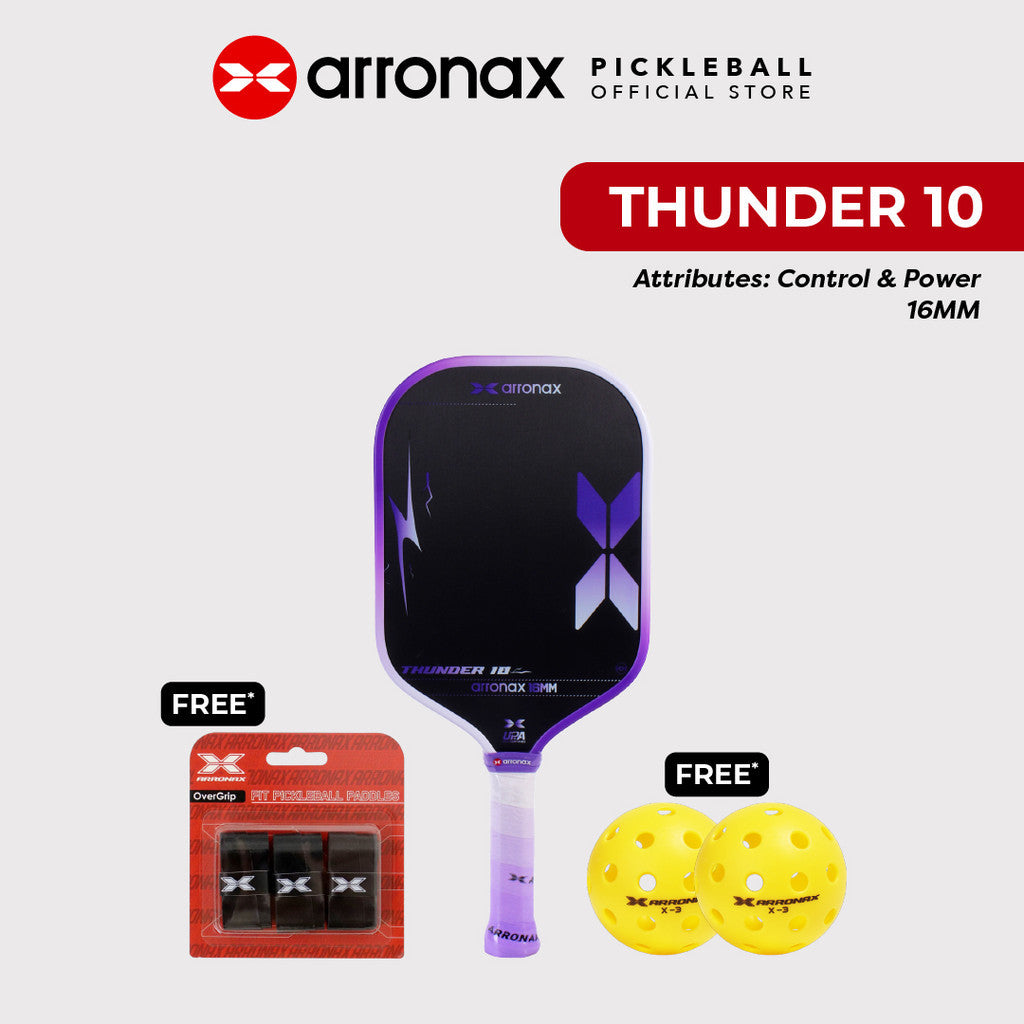 ARRONAX THUNDER Gen 4 Foam Core Carbon Fiber Pickleball Paddle EPP EVA Dual Core 16mm Power Paddle