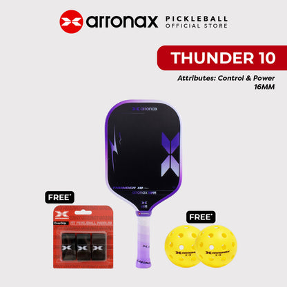 ARRONAX THUNDER Gen 4 Foam Core Carbon Fiber Pickleball Paddle EPP EVA Dual Core 16mm Power Paddle