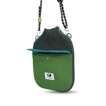 POCKETTE – PICKLEBALL PADDLE CASE (KHAKI GREEN/DARK GREY)