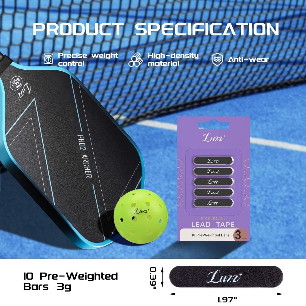 Luzz Pickleball Paddle Lead Strips
