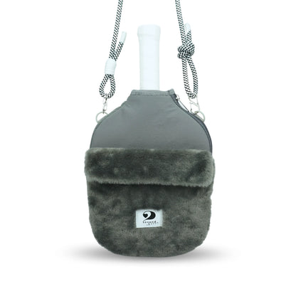 ACTIVE - FURRY POCKETTE - PICKLEBALL PADDLE COVER - CHARCOAL GREY