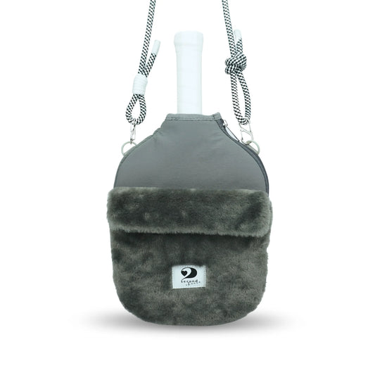 ACTIVE - FURRY POCKETTE - PICKLEBALL PADDLE COVER - CHARCOAL GREY