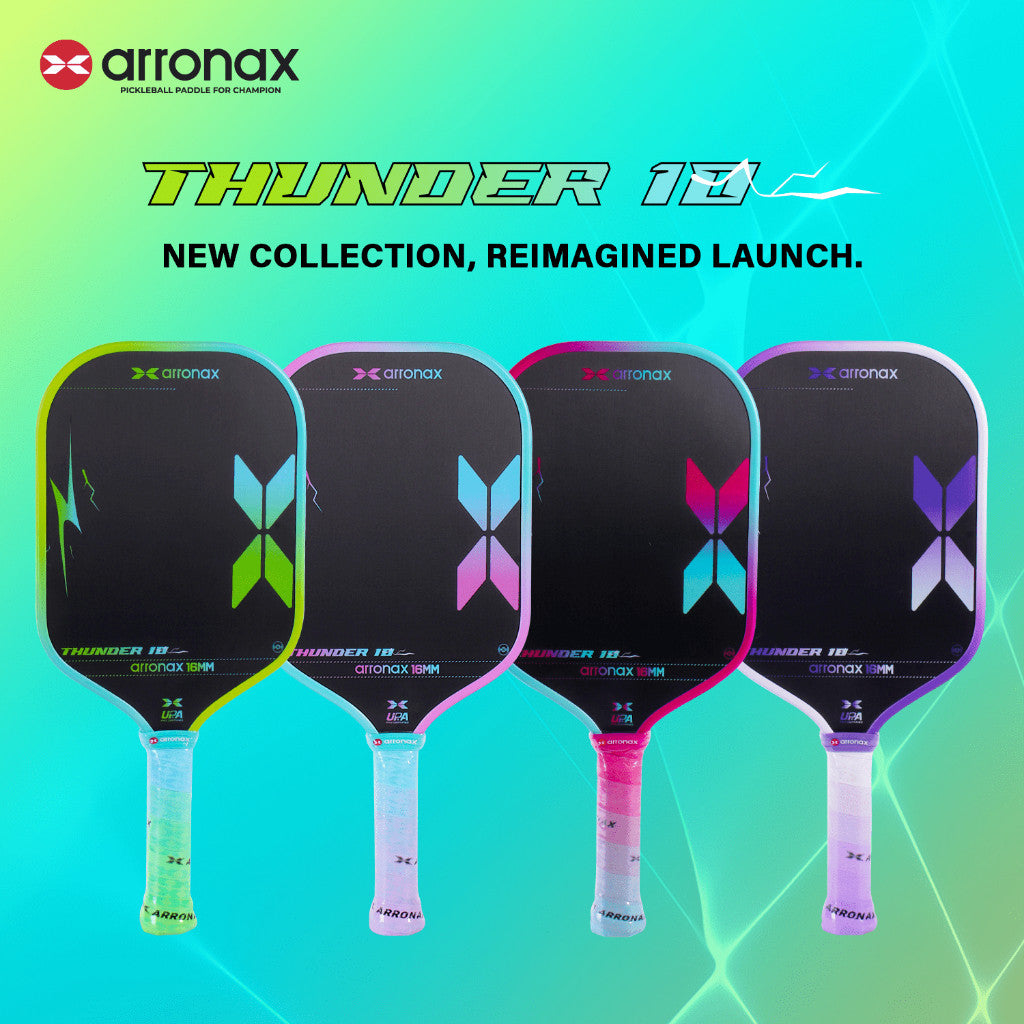 ARRONAX THUNDER Gen 4 Foam Core Carbon Fiber Pickleball Paddle EPP EVA Dual Core 16mm Power Paddle