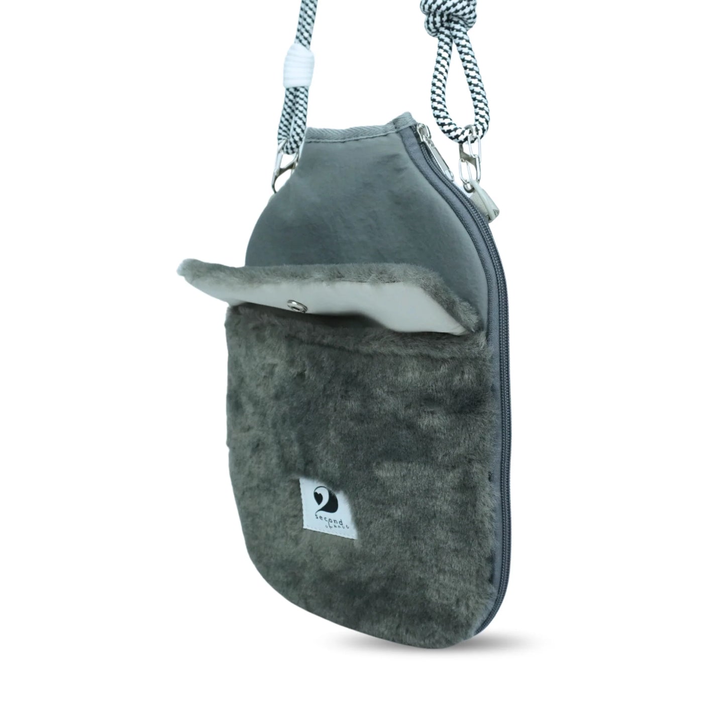 ACTIVE - FURRY POCKETTE - PICKLEBALL PADDLE COVER - CHARCOAL GREY