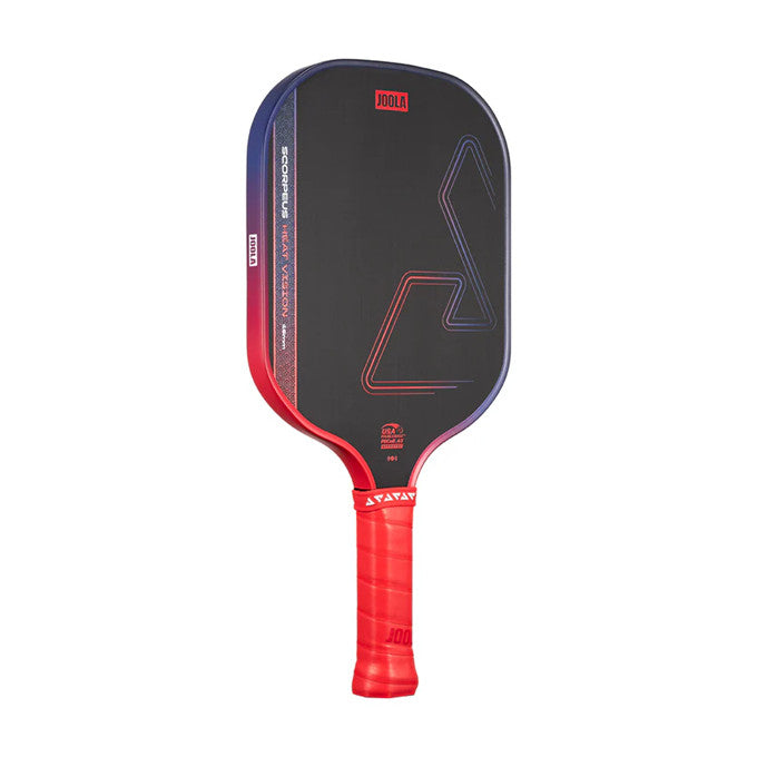 JOOLA Scorpeus Heat Vision Pickleball Paddle - Ignite Blaze Red / Surge Green / Flash Yellow (16mm)