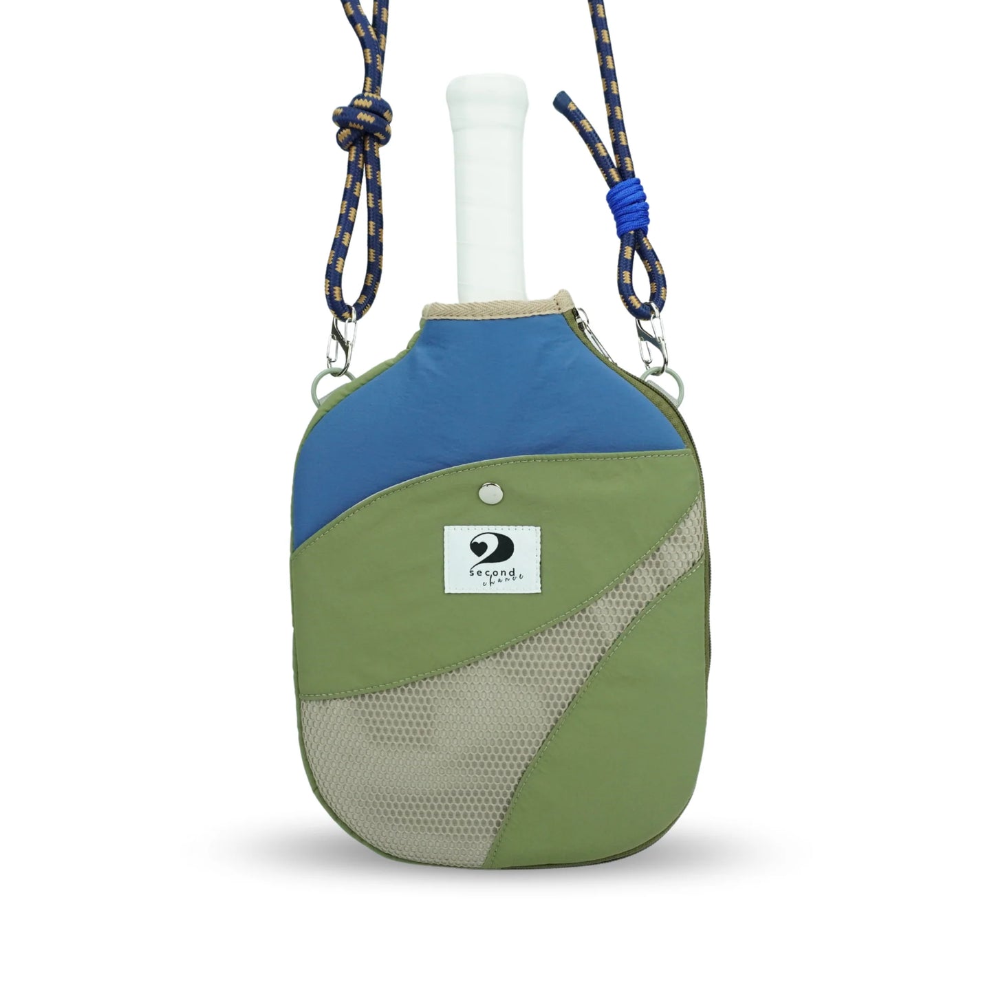 MESH – PICKLEBALL PADDLE CASE (KHAKI GREEN/BLUE)