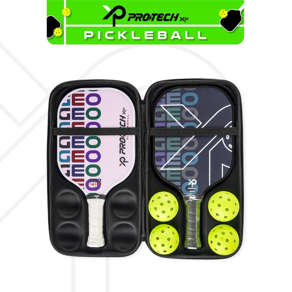 Protech XP GEO Series Pickleball Premiun & Economic Set  (2 Paddles/4 Balls/1 Case)(13mm)