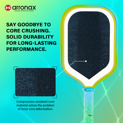 ARRONAX THUNDER Gen 4 Foam Core Carbon Fiber Pickleball Paddle EPP EVA Dual Core 16mm Power Paddle