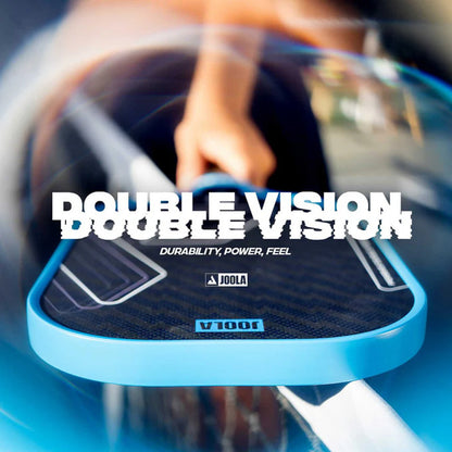 JOOLA Scorpeus Double Vision Pickleball Paddle - Blaze Red / Bolt Blue / Surge Green (16mm)