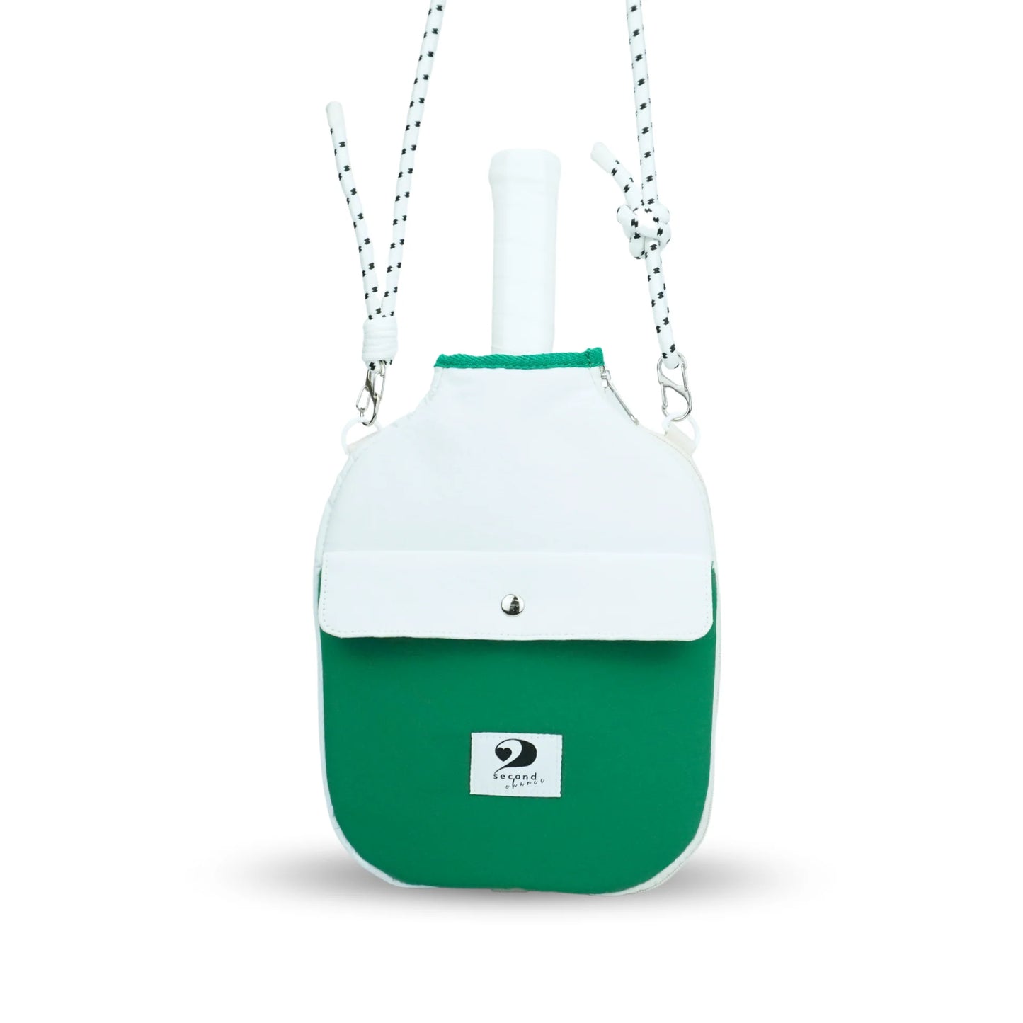 POCKETTE – PICKLEBALL PADDLE CASE (GREEN/WHITE)