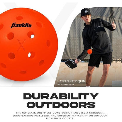 Franklin Sports X-40 Ember Outdoor Pickleballs 40 Holes