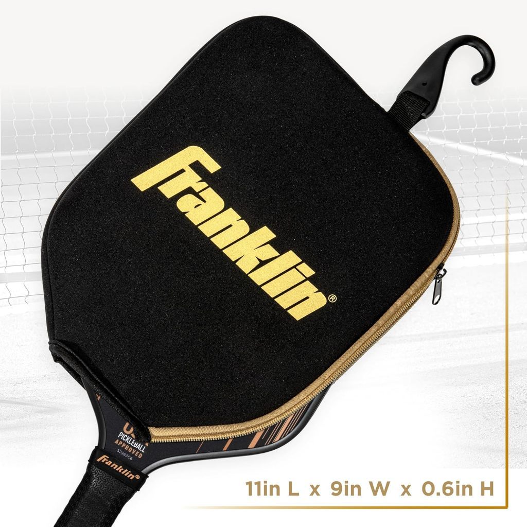 Franklin Pickleball Paddle Cover Protective Padded Cover with Fence Hook Universal Size Paddle Case