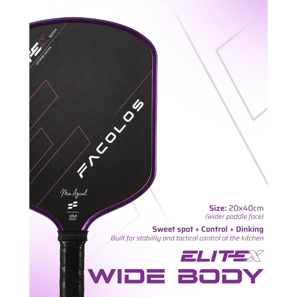 Facolos Elite X 16mm Widebody Mia Azizul Edition Pickleball Paddle