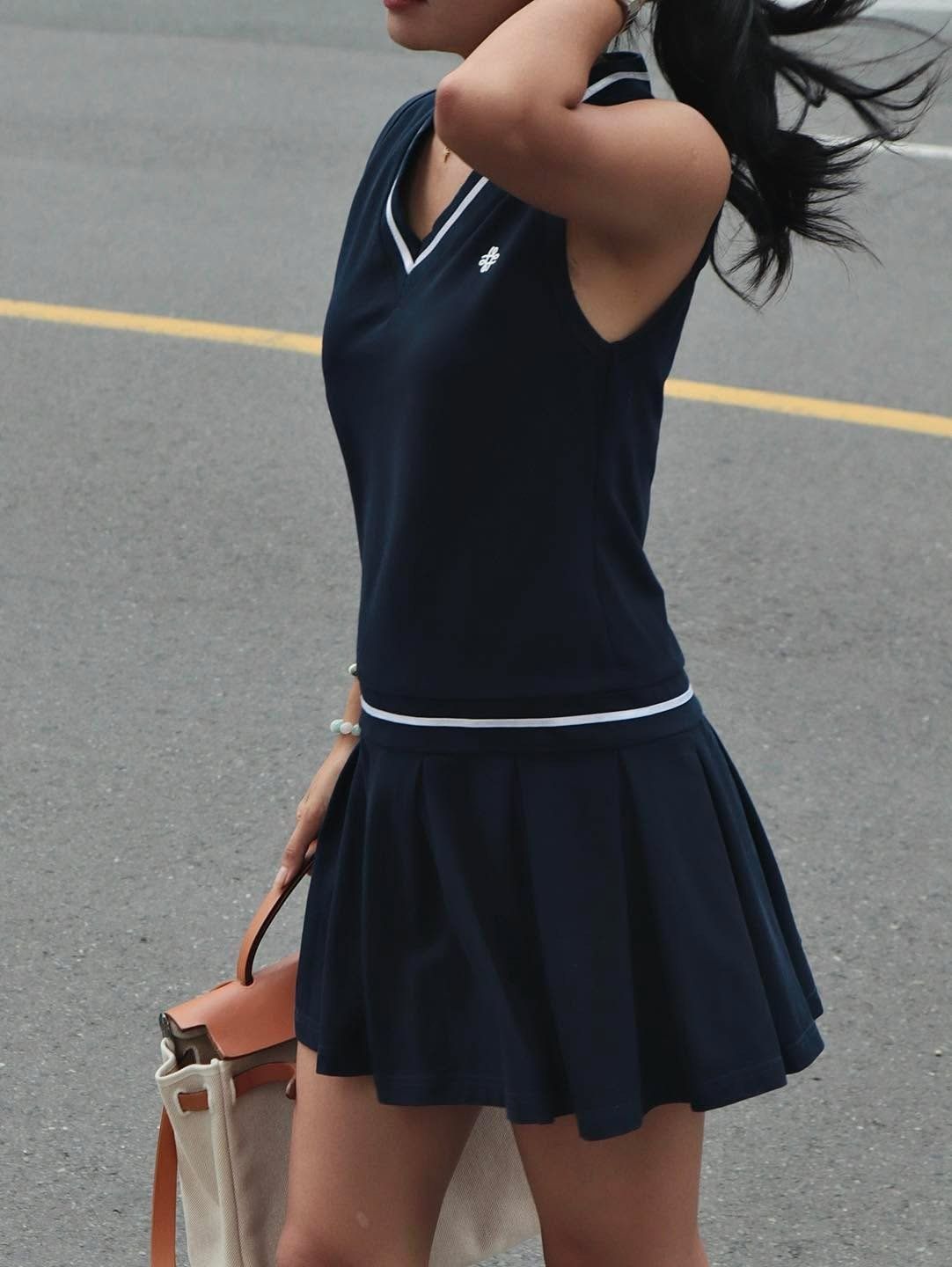 PICKNMIX IVY Dress Navy Blue