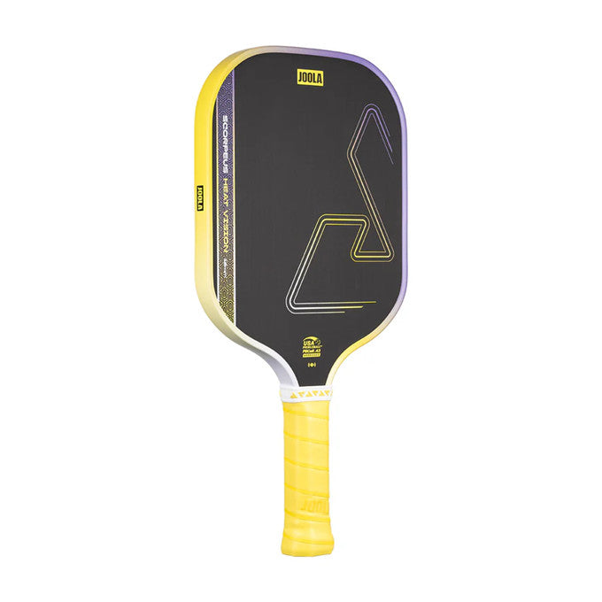 JOOLA Scorpeus Heat Vision Pickleball Paddle - Ignite Blaze Red / Surge Green / Flash Yellow (16mm)