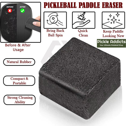 Pickleball Paddle Eraser Carbon Fiber Pickleball Racket Cleaner Safe Paddle Dust Dirt Remover