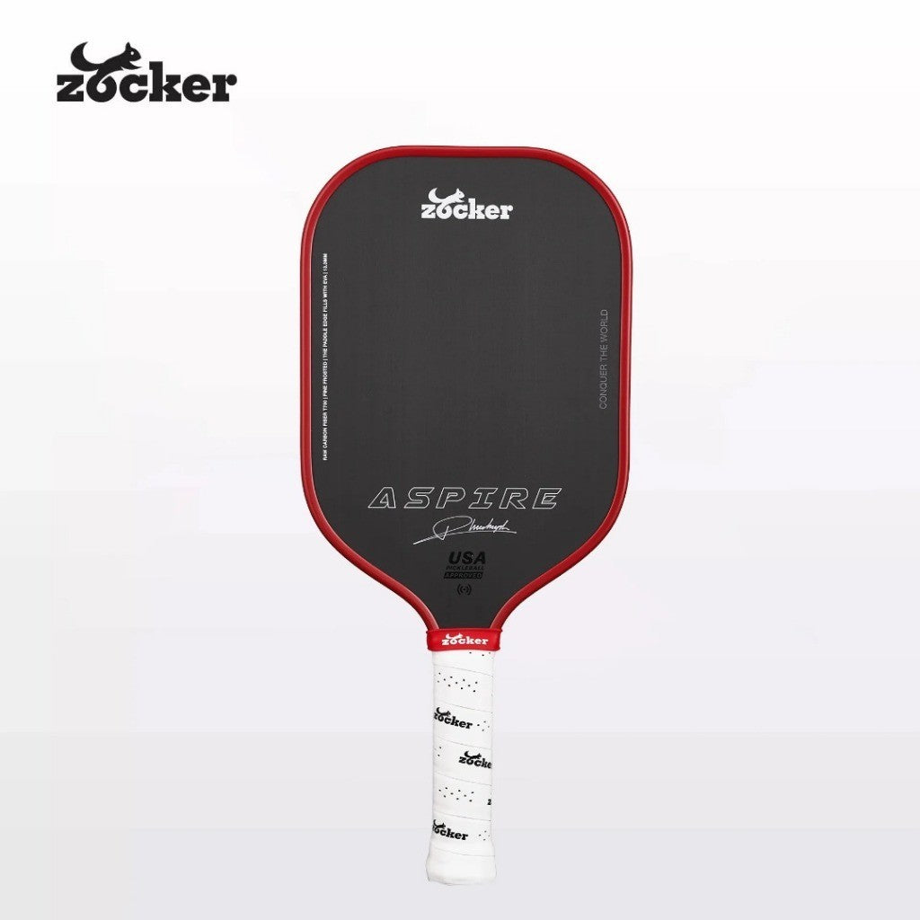 Zocker Aspire Pickleball Paddle x Phuc Huynh White Edition Pickleball Paddle