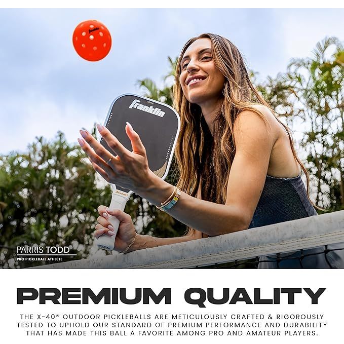 Franklin Sports X-40 Ember Outdoor Pickleballs 40 Holes