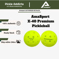 Ama Sport X-40 Premium Pickleball Ball USAPA - Green
