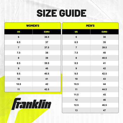 Franklin ACV Pro Shoes sizing chart