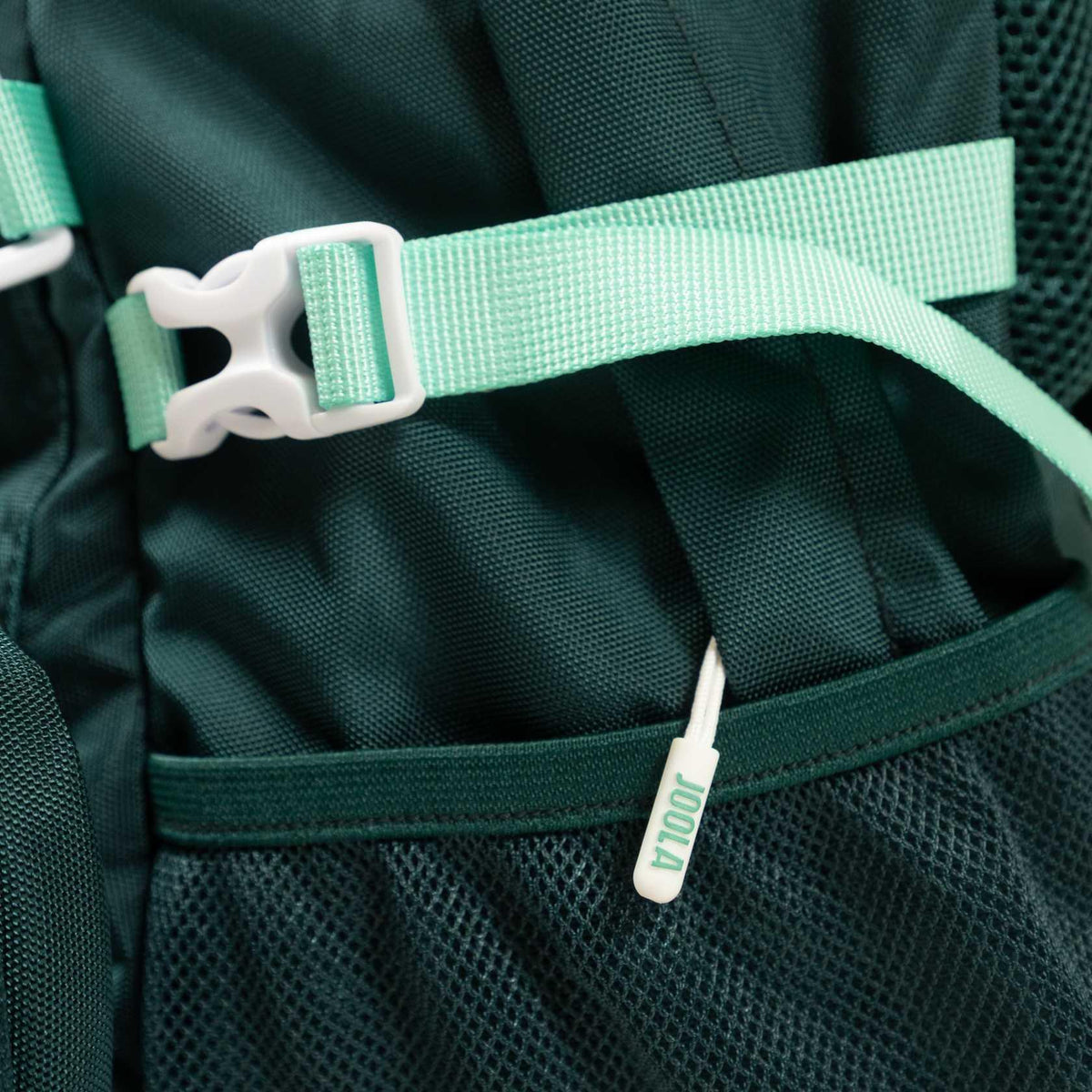 JOOLA Utility Backpack Green buckle detail