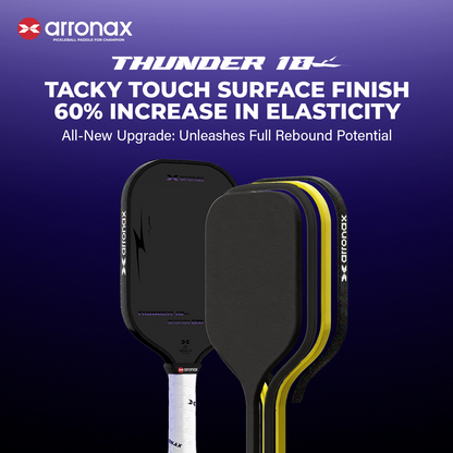 Arronax Thunder 10 SpinSkin 16mm pickleball paddle - feature overview
