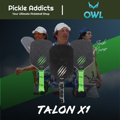 Owl Jack Munro Pickleball Paddle Talon X1 16mm - Eclipse Midnight