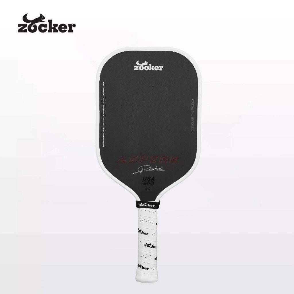 Zocker Aspire Pickleball Paddle x Phuc Huynh White Edition