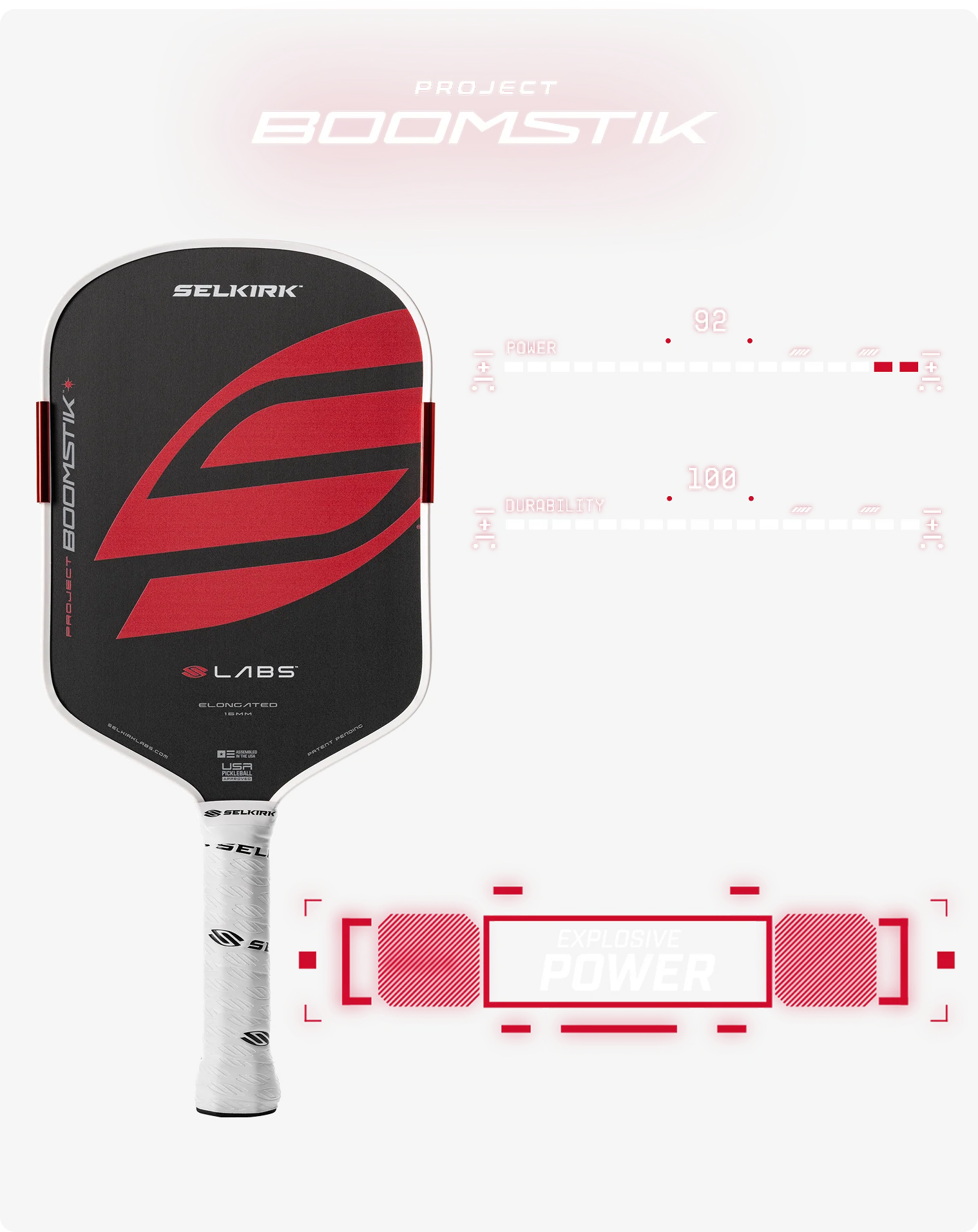 Selkirk LABS Project Boomstik Pickleball Paddle