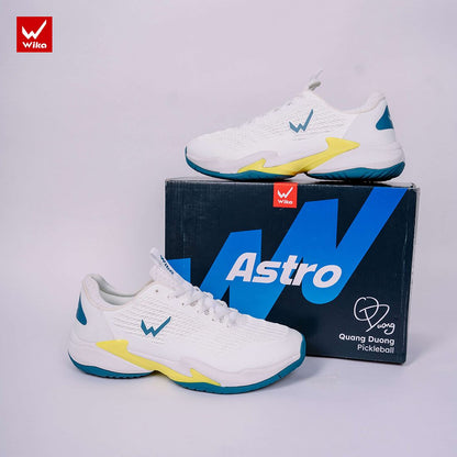 Wika Astro White Blue Green Pickleball Shoes