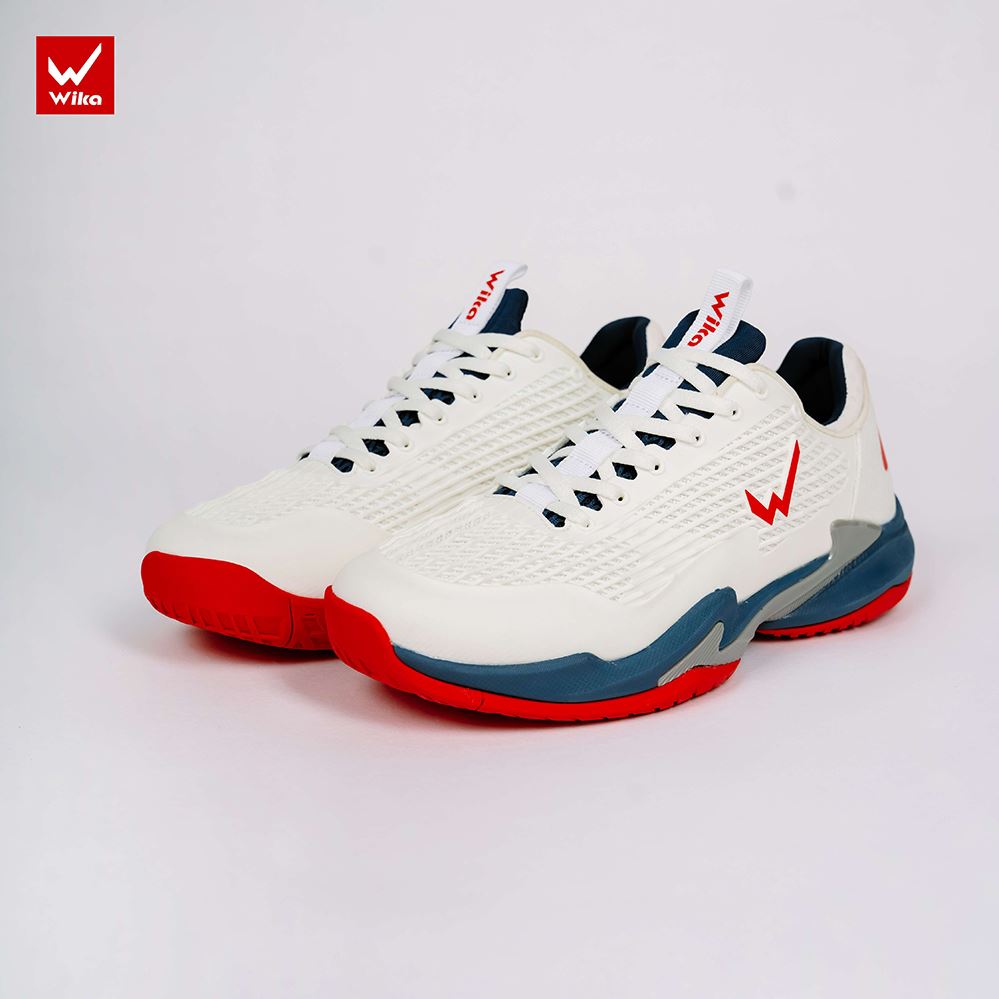 Wika Astro White and Red Pickleball Shoes