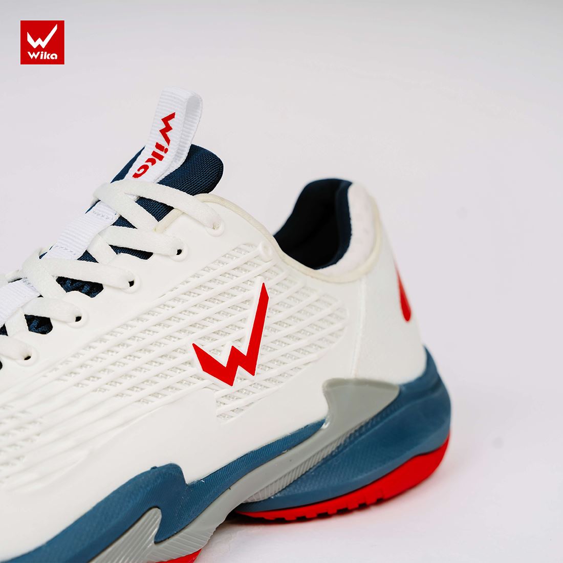Wika Astro White and Red Pickleball Shoes