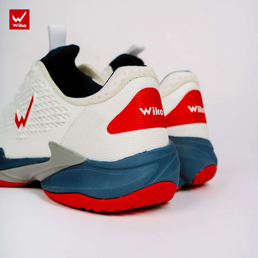 Wika Astro White and Red Pickleball Shoes