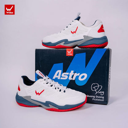 Wika Astro White and Red Pickleball Shoes
