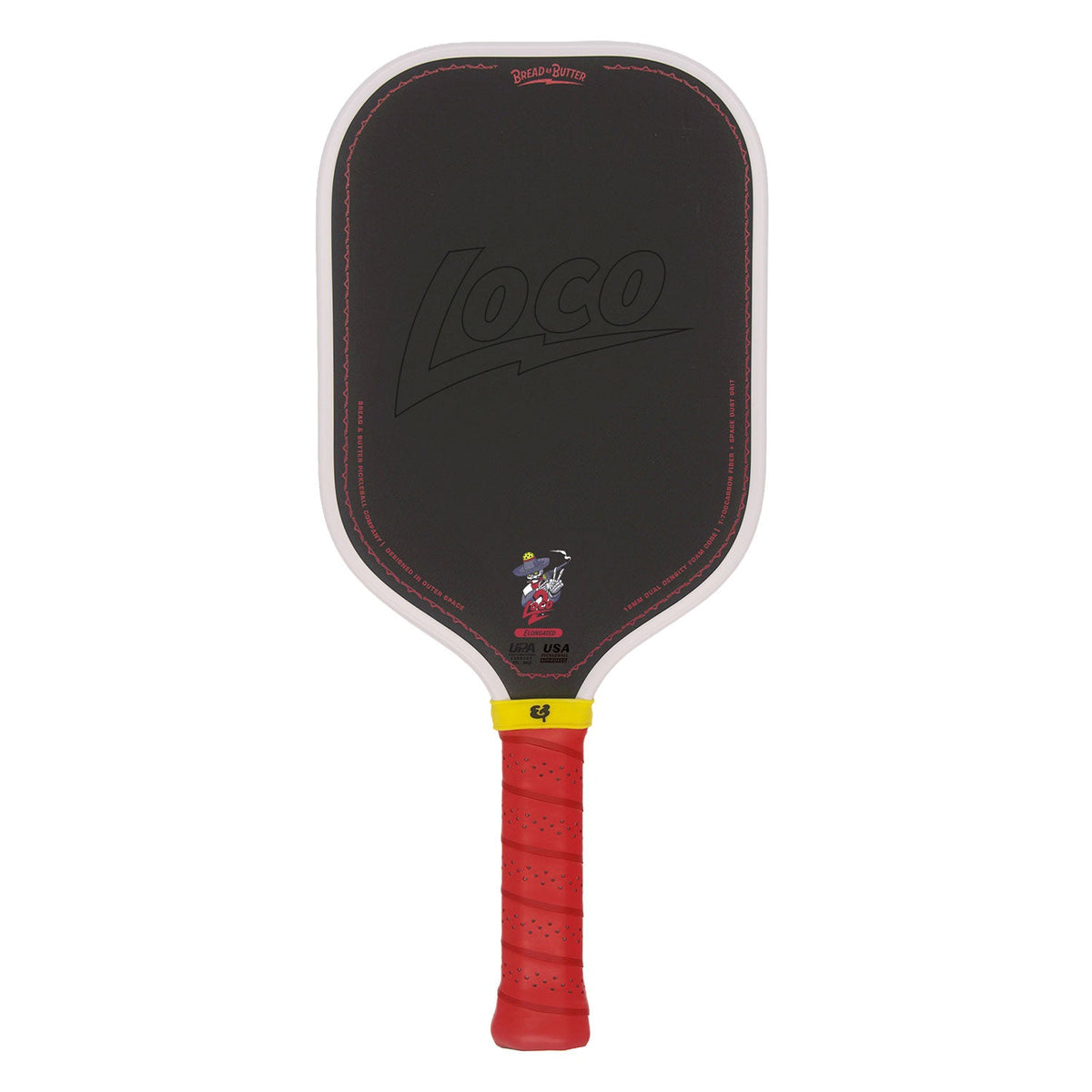 Bread & Butter Loco 2 Elongated pickleball paddle in Blanco - front render