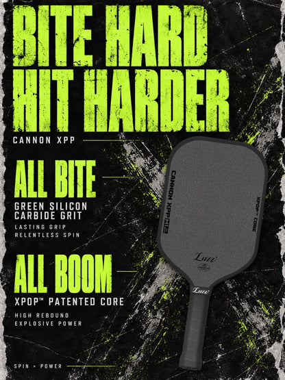 Luzz Cannon XPP M1 16mm pickleball paddle - Bite Hard, Hit Harder